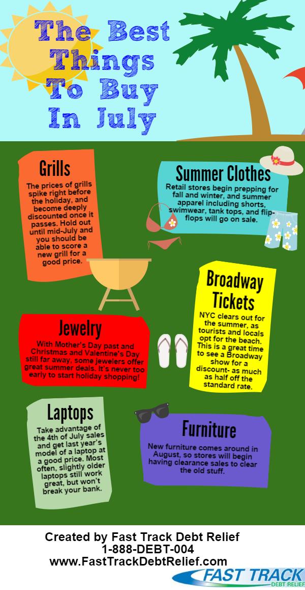 The best things to buy in the summer, but don't get yourself in need of debt help!