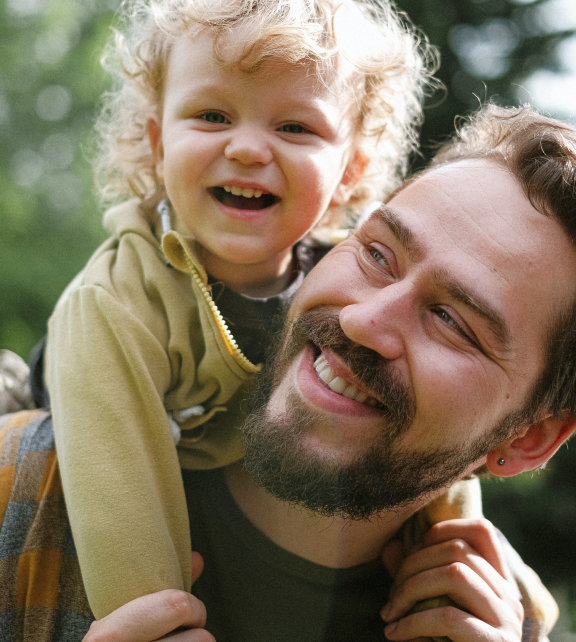 Father and Daughter have fun